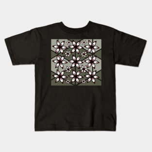 Flowers and triangular patterns Kids T-Shirt